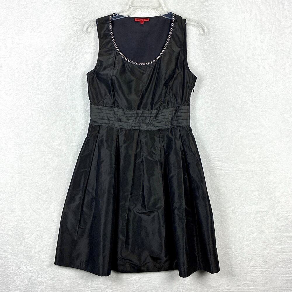 Vivienne Tam Dress Womens 6 Black Fit Flare Silk Emo Whimsigoth Fairy Preppy Y2K